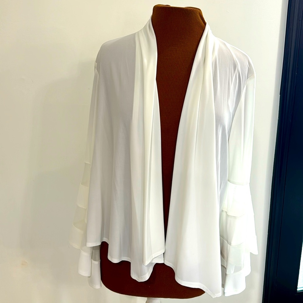 White Bell Sleeve Jacket XL